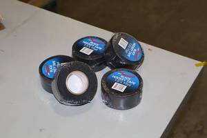 lot 1677 image: Lot of (12 Rolls) ProGuard Black Hockey Tape 1-12x15yd