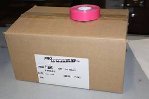 lot 1716 image: Lot of (1 Case) ProGuard Pink Poly Hockey Tape 36-count 1x33yd