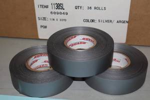 lot 1721 image: Lot of (18 Rolls) ProGuard Silver Poly Hockey Tape 1x33yd