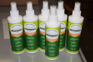 lot 1945 image: Lot of (6) Deoderall Sports Formula Equipment Odor Eliminator 8-fl.oz. Plastic Spray Bottle