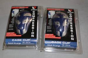 lot 2157 image: Lot of (2) Safetgard Cage Cup Adult X-Large 180-220lbs Mens