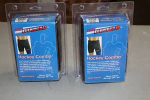 lot 2125 image: Lot of (2) ProGuard Adult X-Large 38-44 Mens Mesh Shorts Hockey Combo Sets