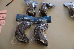 lot 2305 image: Lot of (4) ProGuard Premier Blade Mates Size Adult Ice Warehouse logo Hockey Skate Blade Guards
