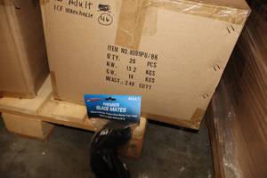 lot 2317 image: Lot of (46) ProGuard Premier Blade Mates Size Adult Ice Warehouse logo Hockey Skate Blade Guards