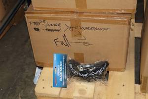 lot 2320 image: Lot of (55) ProGuard Premier Blade Mates Size Youth Ice Warehouse logo Hockey Skate Blade Guards