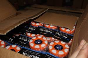 lot 2373 image: Lot of (50) ProGuard ProPuck Roller Hockey Puck (in packaging)