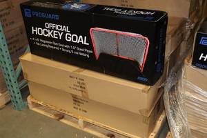 lot 2542 image: Lot of (4) ProGuard Official Hockey Goal 8900 4x6
