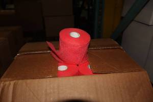 lot 2524 image: Lot of (24 Rolls) North American Tapes PerforMed Red Foam Underwrap 2-34x30yd