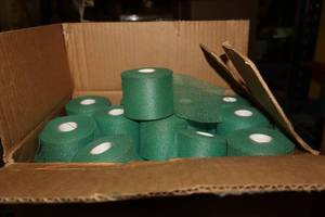 lot 2527 image: Lot of (24 Rolls) North American Tapes PerforMed Green Foam Underwrap 2-34x30yd