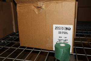 lot 2528 image: Lot of (48 Rolls) North American Tapes PerforMed Green Foam Underwrap 2-34x30yd