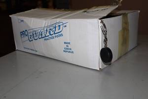 lot 2429 image: Lot of (1 Box) Blank Mini Puck Keychains 500-count ( 500 total items )