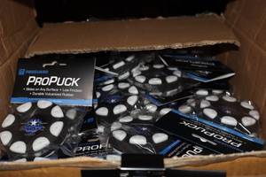 lot 2403 image: Lot of (30) ProGuard Street Hockey Pucks (Carded, In Packaging)