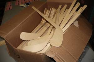 lot 2616 image: Lot of (50) 18 Wood Hockey Sticks