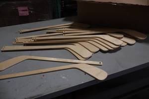 lot 2613 image: Lot of (25) 18 Wood Hockey Sticks