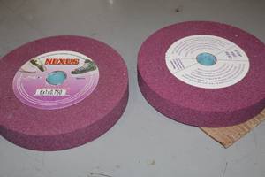lot 2649 image: Lot of (2) Colonial West Co (USA) Nexus Cross Grinding Wheels 6x1x.750