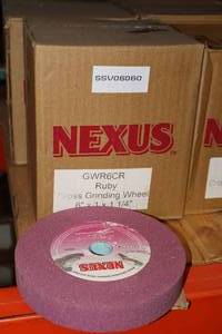 lot 2652 image: Lot of (1 Box) Colonial West Co (USA) Nexus Cross Grinding Wheels 6x1x.750 6-count ( 6 total items )