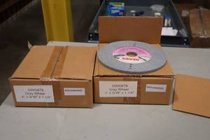 lot 2673 image: Lot of (2 Boxes) Colonial West Co (USA) Nexus Grinding Wheels 8x516x1-14 6-count ( 12 total items )