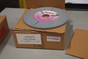 lot 2668 image: Lot of (1 Box) Colonial West Co (USA) Nexus Grinding Wheels 8x516x1-14 6-count ( 6 total items )