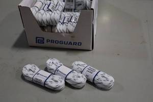 lot 2782 image: Lot of (18 Pair) ProGuard 84 Waxed White Hockey Skate Laces