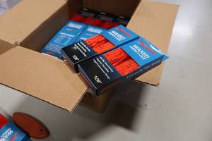 lot 2728 image: Lot of (14 Pair) ProGuard 108 Waxed OrangeBlack Hockey Lace
