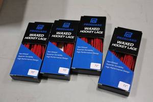 lot 2738 image: Lot of (18 Pair) ProGuard 72 Waxed RedBlack Hockey Lace