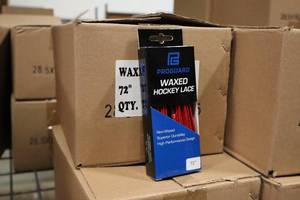 lot 2740 image: Lot of (1 Box) ProGuard 72 Waxed RedBlack Hockey Lace Pairs 36-count ( 36 total items )