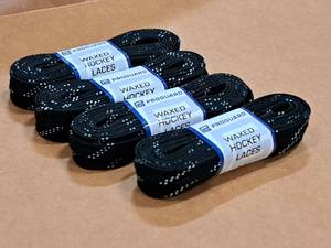 lot 3691 image: Lot of (18 Pairs) ProGuard 120 Waxed Black Hockey Skate Lace