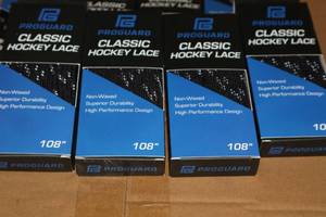 lot 3325 image: Lot of (20 Pairs) ProGuard 108 BlackWhite Classic Hockey Lace