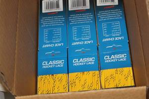 lot 3336 image: Lot of (6 Pairs) ProGuard 72 YellowBlack Classic Hockey Lace