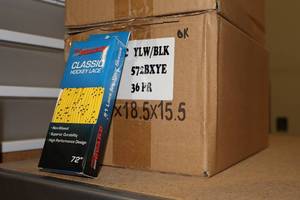 lot 3339 image: Lot of (1 Case) ProGuard 72 YellowBlack Classic Hockey Lace 36-count ( 36 total items )