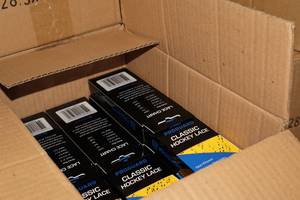 lot 3346 image: Lot of (14 Pairs) ProGuard 108 YellowBlack Classic Hockey Lace