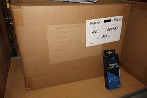 lot 3421 image: Lot of (250 Pairs) ProGuard 120 Waxed BlackWhite Hockey Lace