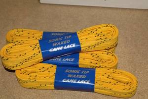 lot 3434 image: Lot of (18 Pairs) ProGuard Sonic Tip 96 Waxed Yellow Hockey Lace