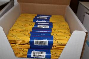 lot 3445 image: Lot of (13 Pairs) ProGuard Sonic Tip 120 Waxed Yellow Hockey Lace
