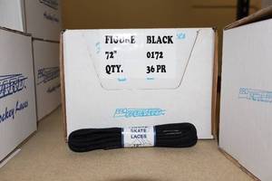 lot 3452A image: Lot of (1 Case) ProGuard 72 Black Figure Skate Laces 36-count ( 36 total items )