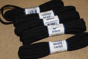 lot 3454 image: Lot of (7 Pairs) ProGuard 96 Black Figure Skate Laces