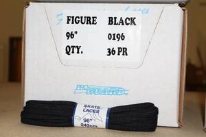 lot 3457 image: Lot of (1 Case) ProGuard 96 Black Figure Skate Laces 36-count ( 36 total items )