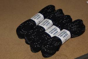 lot 3510 image: Lot of (17 Pairs) ProGuard 72 Black Classic Hockey Laces