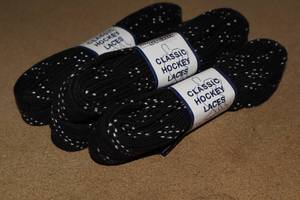 lot 3512 image: Lot of (18 Pairs) ProGuard 72 Black Classic Hockey Laces