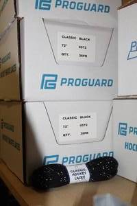 lot 3516 image: Lot of (2 Cases) ProGuard 72 Black Classic Hockey Laces 36-count ( 72 total items )