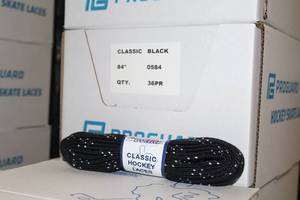 lot 3521 image: Lot of (1 Case) ProGuard 84 Black Classic Hockey Laces 36-count ( 36 total items )