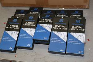 lot 2913 image: Lot of (50 Pairs) ProGuard 84 White Classic Hockey Lace