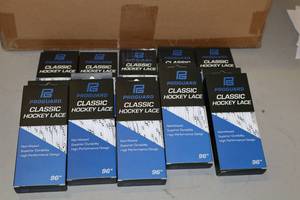 lot 2924 image: Lot of (50 Pairs) ProGuard 96 White Classic Hockey Lace