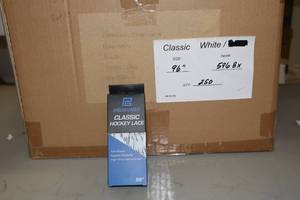 lot 2930 image: Lot of (1 Case) ProGuard 96 White Classic Hockey Lace 250-count ( 250 total items )