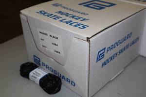 lot 2949 image: Lot of (1 Case) ProGuard 84 Waxed Black Hockey Skate Laces Pair 36-count ( 36 total items )