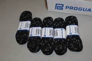 lot 3006 image: Lot of (18 Pairs) ProGuard 84 Black Classic Hockey Laces