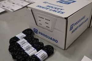 lot 3012 image: Lot of (1 Case) ProGuard 84 Black Classic Hockey Laces Pair 36-count ( 36 total items )