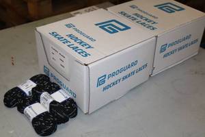 lot 3032 image: Lot of (2 Cases) ProGuard 96 Black Classic Hockey Laces Pair 36-count ( 72 total items )