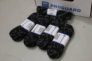 lot 3039 image: Lot of (18 Pairs) ProGuard 108 Black Classic Hockey Laces