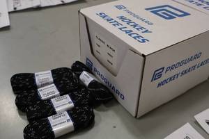 lot 3045 image: Lot of (1 Case) ProGuard 108 Black Classic Hockey Laces Pair 36-count ( 36 total items )